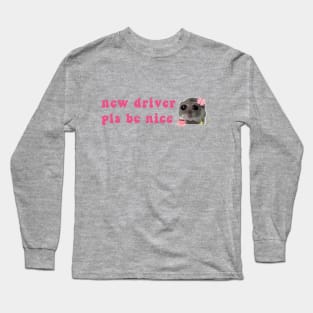 Sad Hamster, new driver pls be nice Long Sleeve T-Shirt